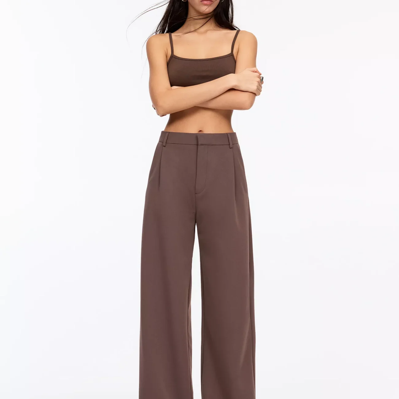 Darted smart trousers