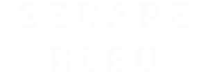 Serape Bleu Text Logo White
